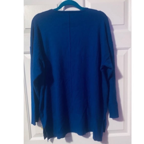 🌴 12 THOMPSON Pretty Blue V-neck Sweater NWT 3X - Picture 2 of 6
